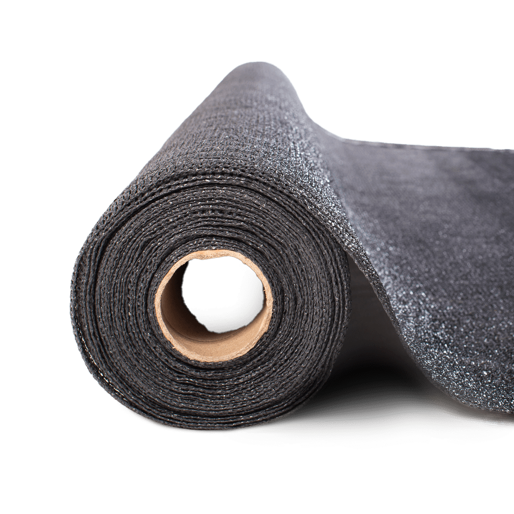 Mesh roll of black ground cover product